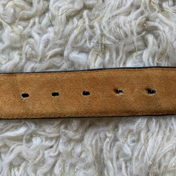 Genuine Leather Belt Mens Waist 46” Black Dress Casual Work Career - Picture 5 of 5